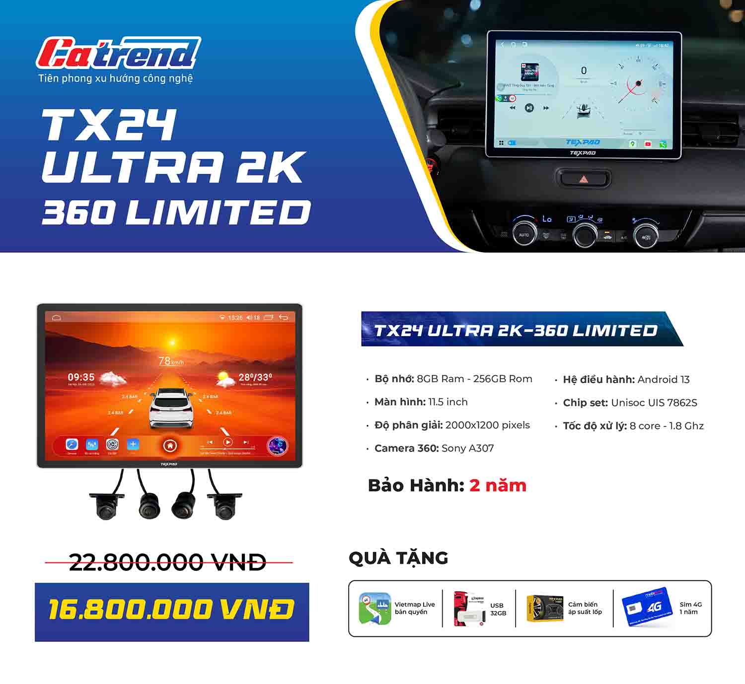 Màn hình TexPad TX24 Ultra 2K 360 Limited 11.5 inch