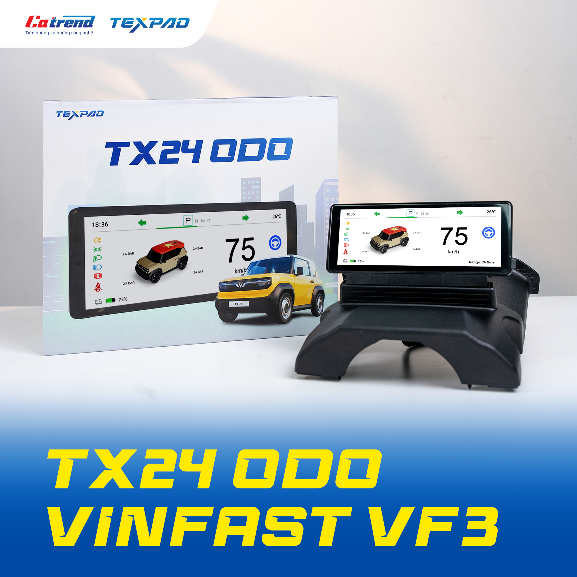 Màn hình Texpad TX24 ODO VinFast VF3 Plus