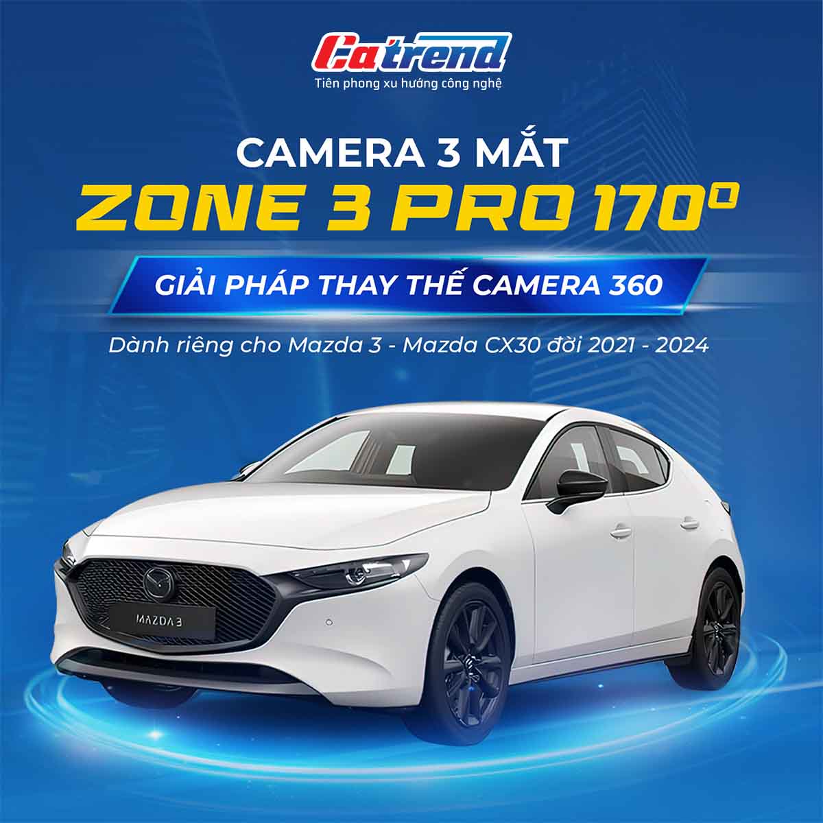 Camera 3 mắt Texpad Zone 3 Pro Mazda 3