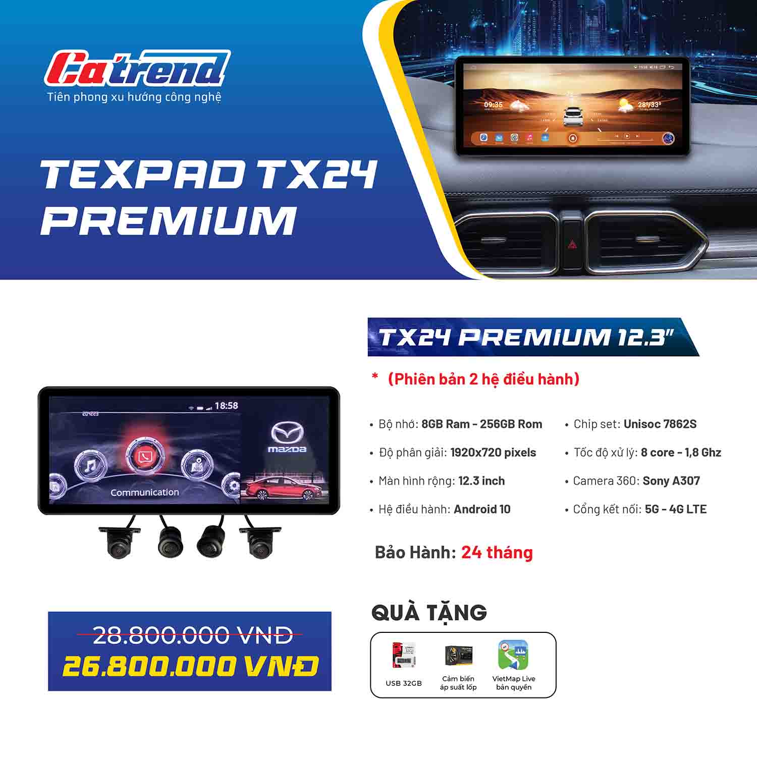Màn hình Texpad TX24 Premium 12.3 inch