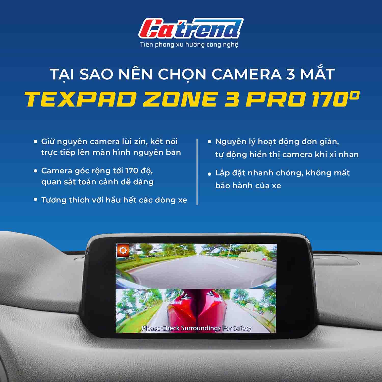 Camera 3 mắt Texpad Zone 3 Pro