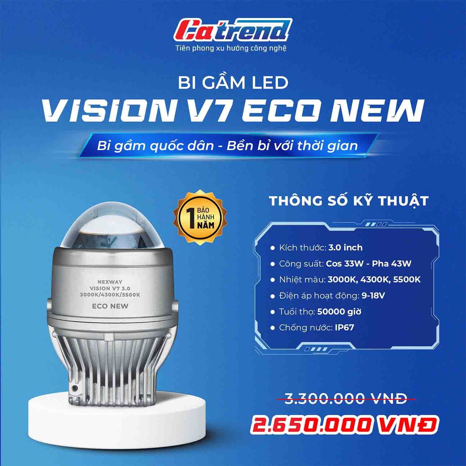 Đèn bi gầm Nexway Vision V7 Eco