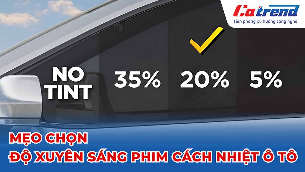 Cách chọn độ xuyên sáng phim cách nhiệt ô tô