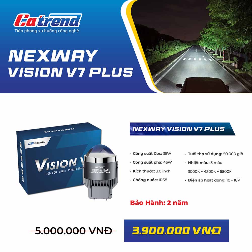Đèn bi gầm Nexway Vision V7 Plus